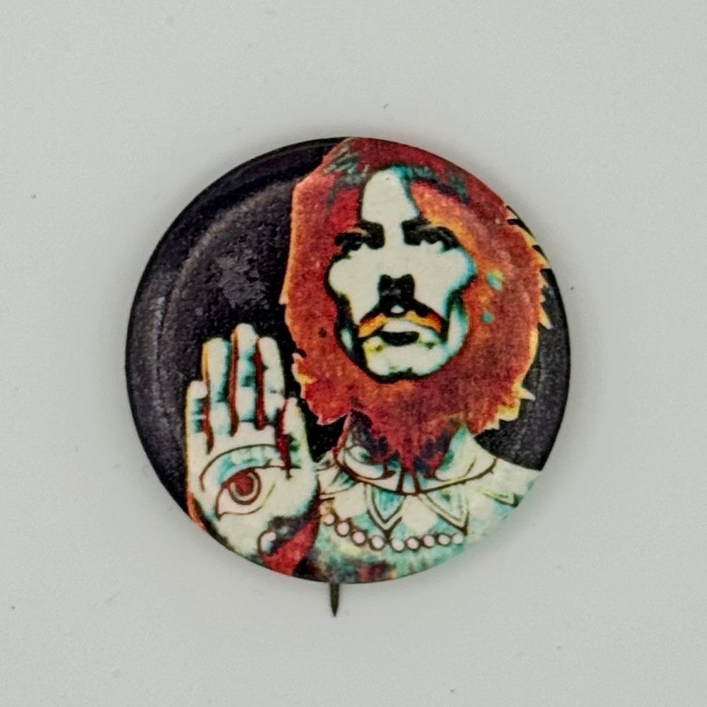 Vintage George Harrison Richard Avedon Psychedelic Portrait Pinback Button 1.5"